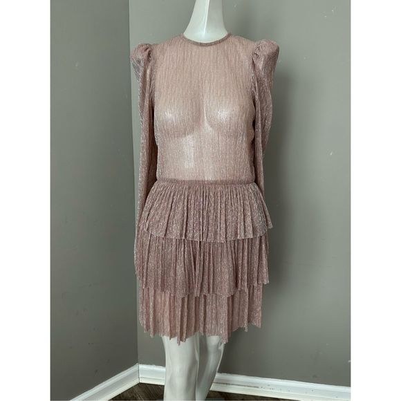 Sabina Musáyev Monique Metallic Minidress Size S - Picture 2 of 8